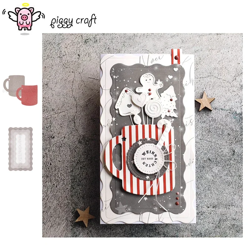 

Металлические вырубные формы Piggy Craft: волнистая прямоугольная рамка для скрапбукинга, трафареты для вырезания и штамповки бумаги