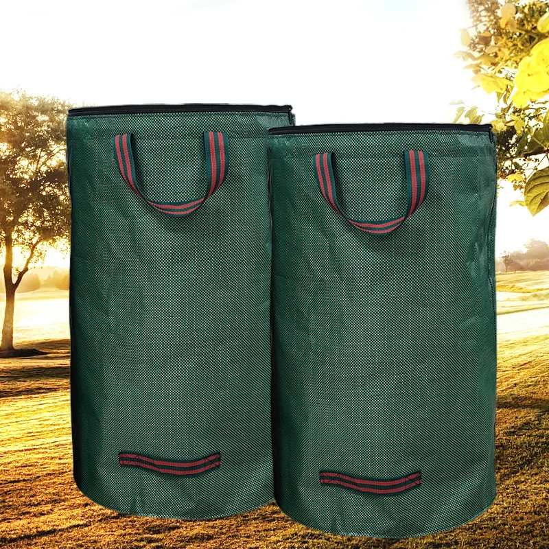 Reusable Yard Waste Bags Leaf Storage Bags Garden Trash Container Collect Patio Leaves Heavy Duty Garden Waste Bag With Lid