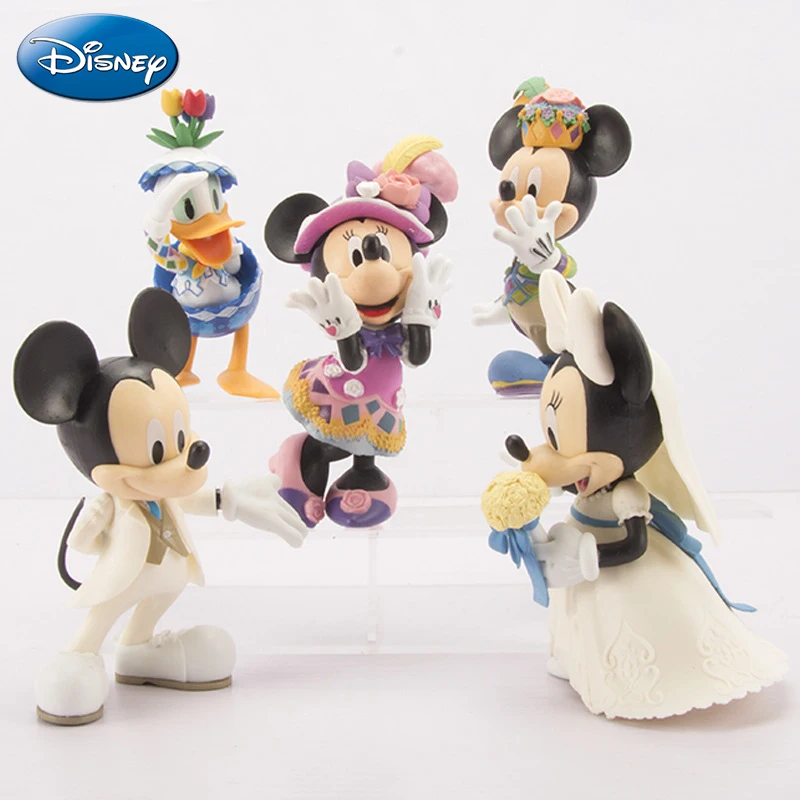 

Disney, Микки Маус, ручная работа, искусственная модель, аниме периферийная игрушка, товары для украшения свадебного торта