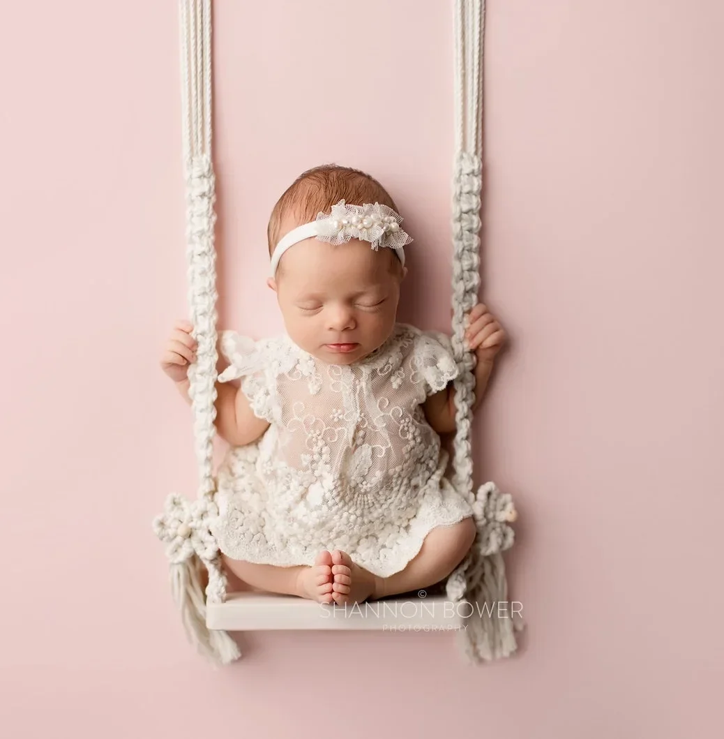 Baby Swing Newborn Photography Props Wooden Chair Babies Furniture Infants Photo Shooting Prop Accessories Fotografia