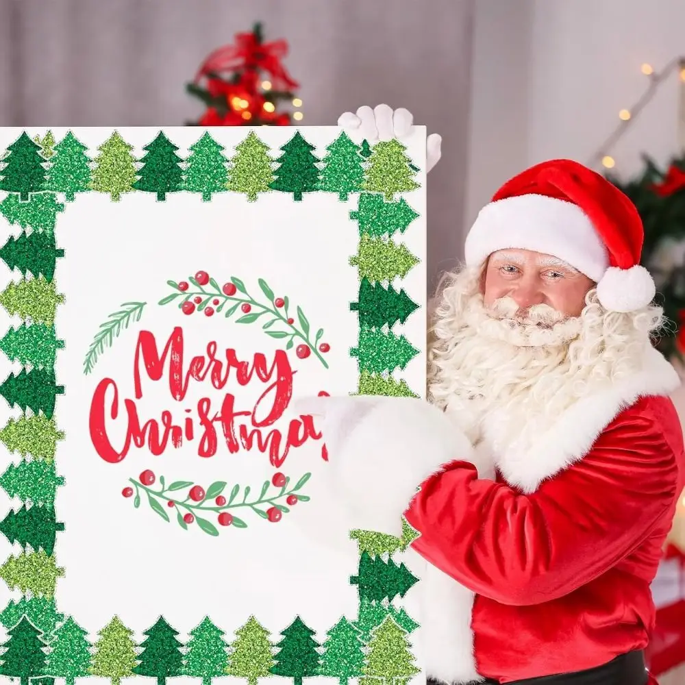 Self Adhesive Christmas Tree Stickers Waterproof Scalloped Edge Border Sticker Roll 10m Decorative Border Stickers