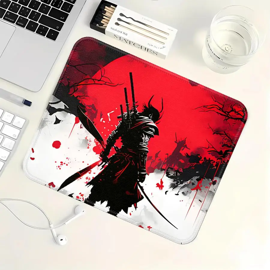 Samurai Warrior rubber Mouse Pad Desk accessories office Pad Computer Laptop Pad Game Console Pad Keyboard Mouse Pad