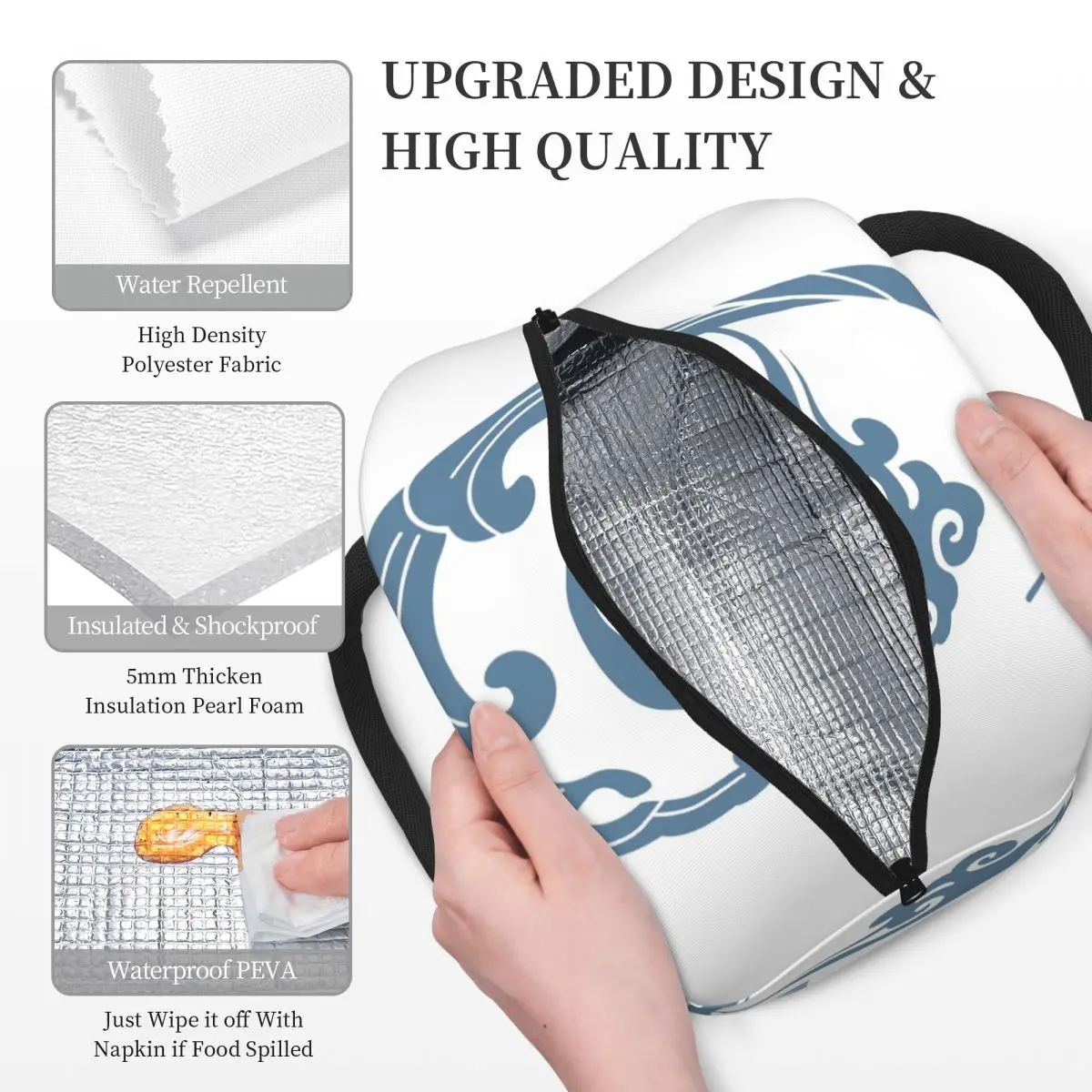 Lan Sect Symbol Mo Dao Zu Shi حقيبة غداء معزولة للنساء والأطفال صناديق طعام محمولة صندوق غداء حراري #3