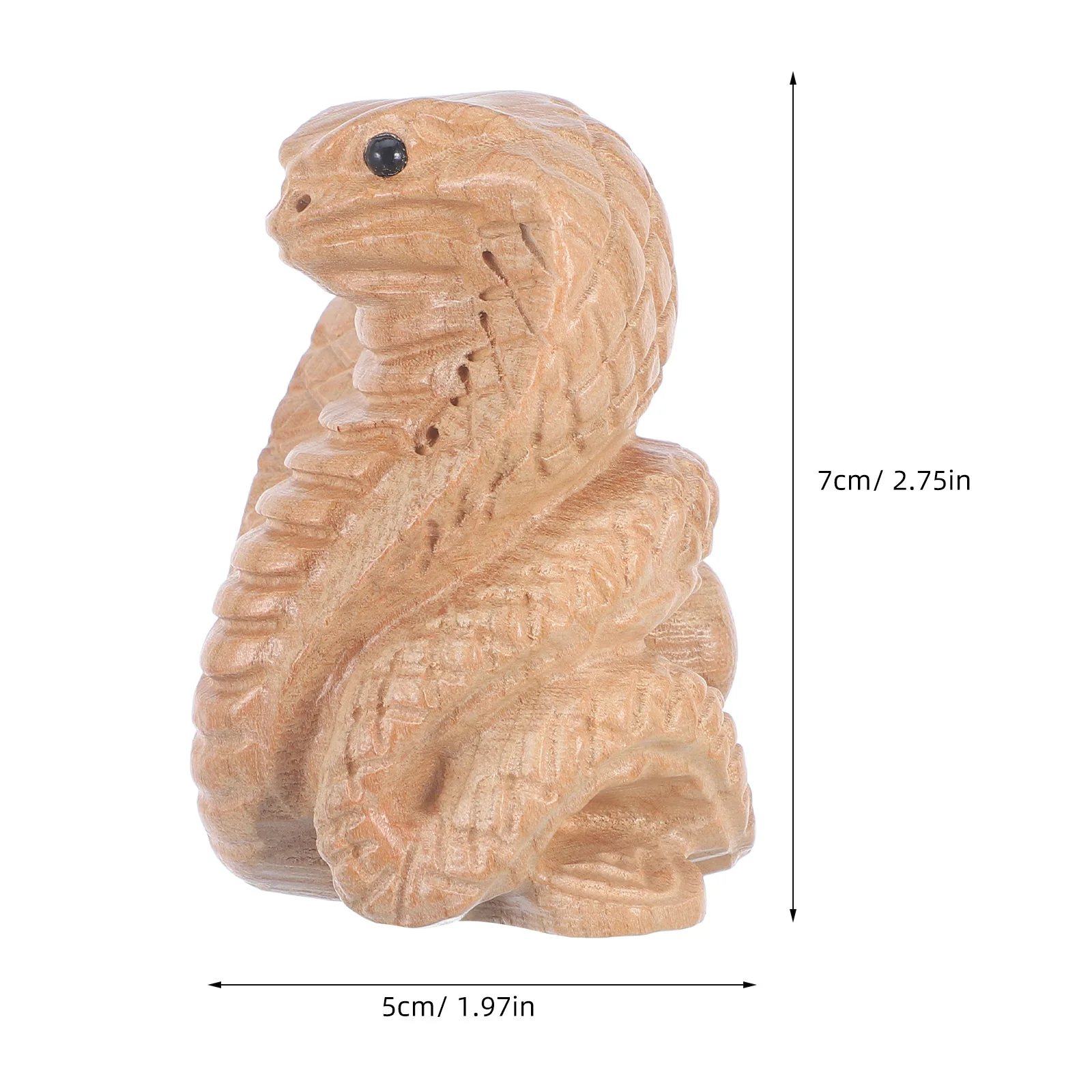 

Wooden Carved Lifelike Scary Decoration For Garden Party Prank Learning Wood Carved Snake Ornament Simulation Animal Figure