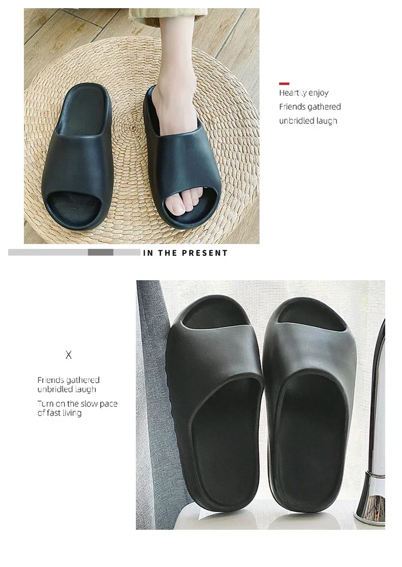 New Hot Coconut Slippers Cloud Thick-soled Sandals Summer Fashion Soft Bottom Beach Men Slippers Women's Sandals EVA Slides