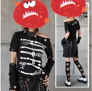 

XS-4XL New 2024 Women Men's Clothing Hair Stylist GD Walk Show Hip Hop Printing Punk Gothic Kill T-shirt Stage Singer Costomes