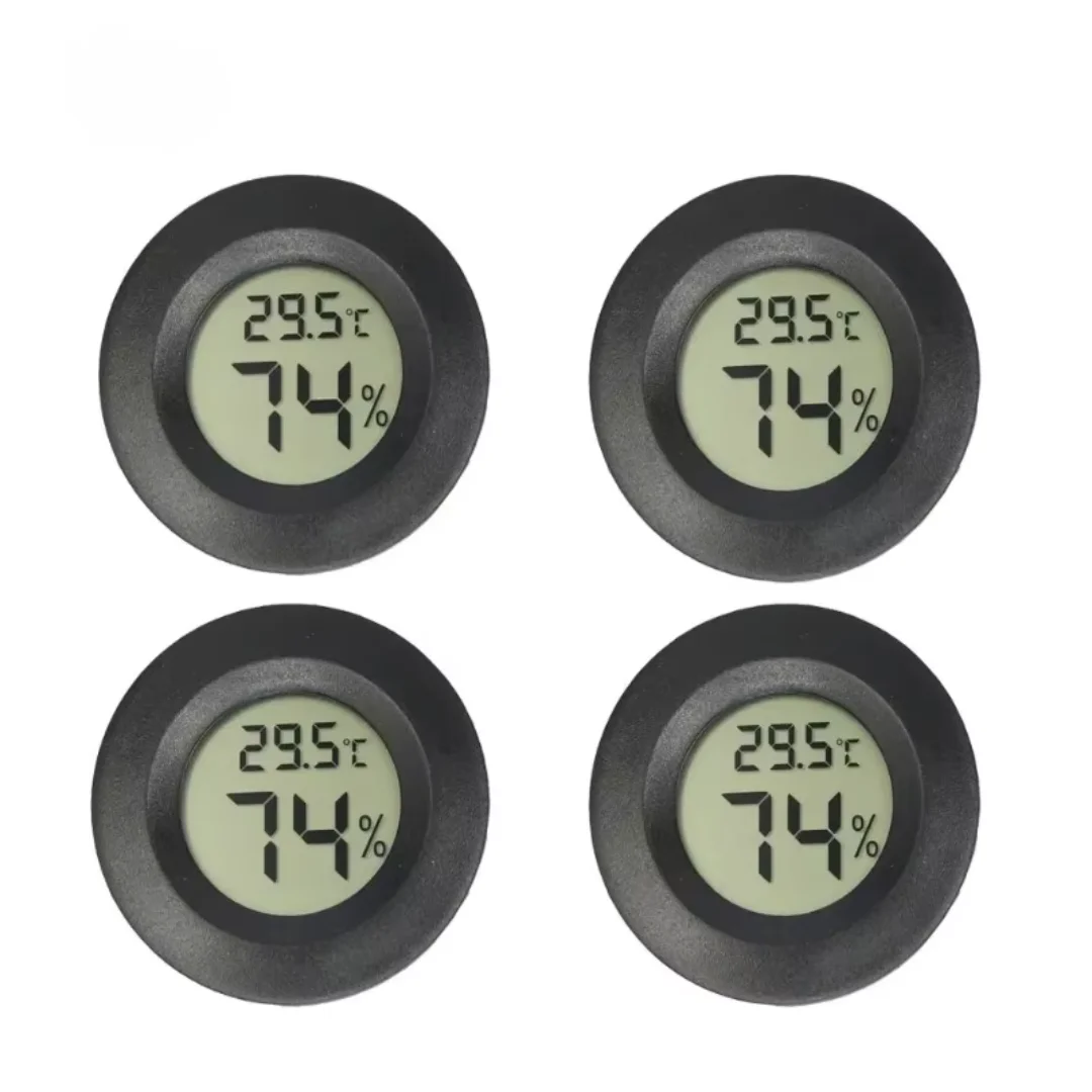 1/6PCS Mini Hygrometer Thermometer Fahrenheit or Celsius Meter Digital LCD Monitor Indoor Room Round Humidity Temperature Gauge