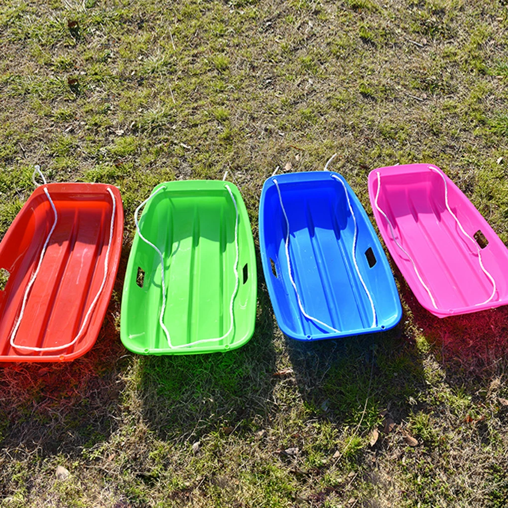 65cm Winter Toboggan Sled Pull Board Winter Fun With Grass Sliding Board for Kids And Adults Skiing Skating For Sand Skiing