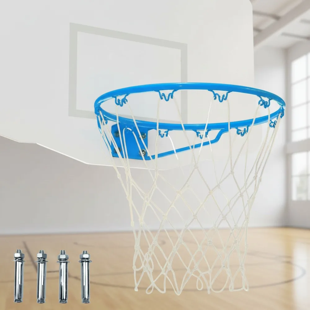 

Универсальное баскетбольное кольцо для батута длиной 14/16 футов и настенного крепления, прочный стальной обод с крючками для занятий спортом в помещении и на открытом воздухе