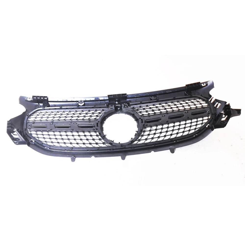 Front Grille Grill For Mercedes Benz GLA-Class 2020-2023 H247 GLA220 220d GLA250 GLA45 GLA35 Black Upper Bumper Hood Mesh Grid