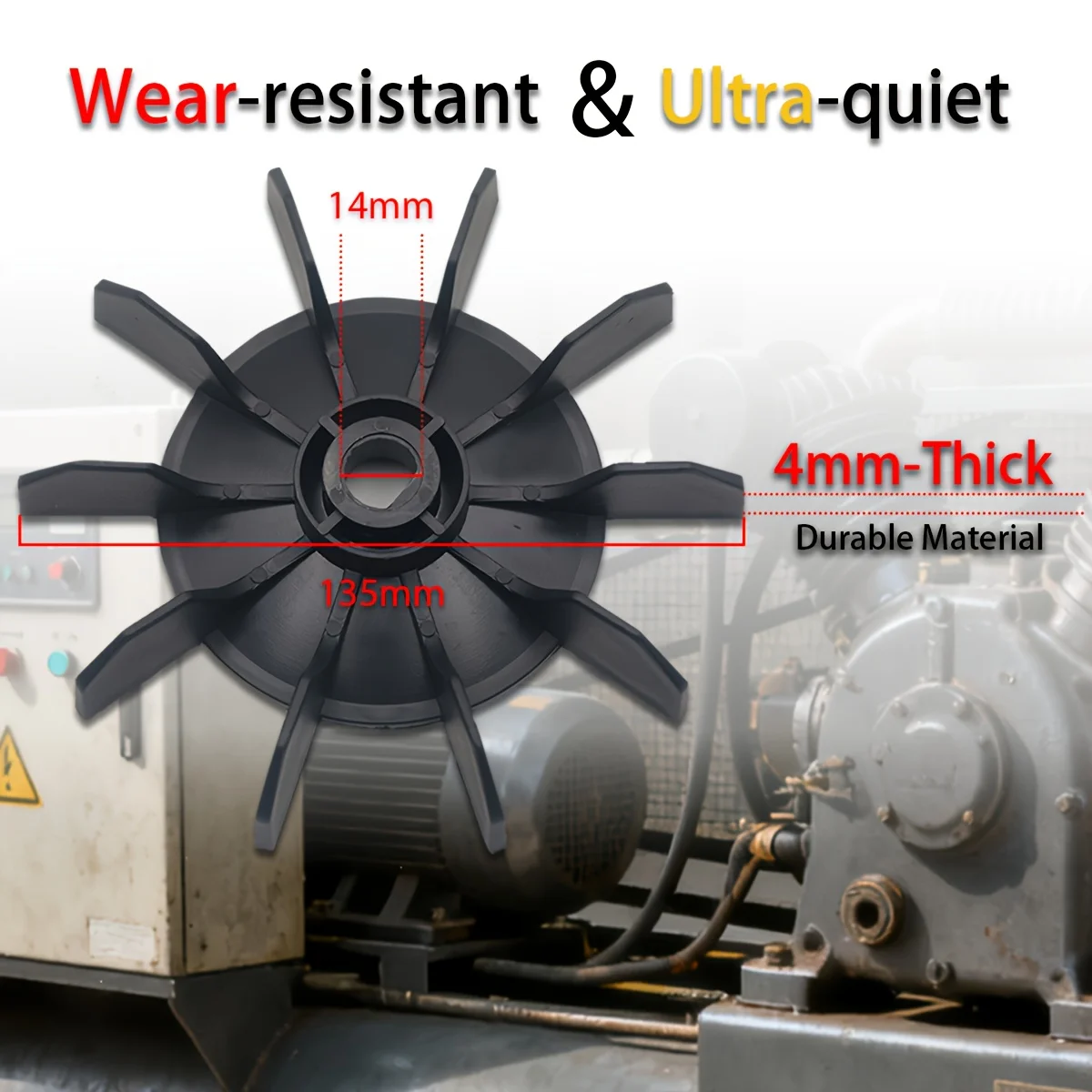 1pc Air Compressor Fan Blade Replacement 14mm Impeller Linear Motor Fan Blade Type D Air Compressor Important Small Part
