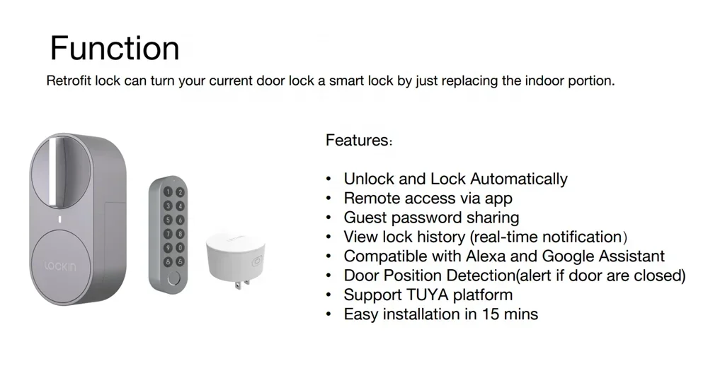 Serrure de porte intérieure de sécurité G30, pavé de verrouillage, passerelle Tuya Andrea Code, empreintes digitales numériques, serrures intelligentes compatibles avec Alexa et Google, bricolage