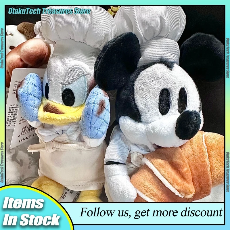 

Bakery Series Plush Charm Soft Stuffed Disney Mickey Donald Duck Goofy Doll Bag Decoration Collectible Accessory Doll Gifts