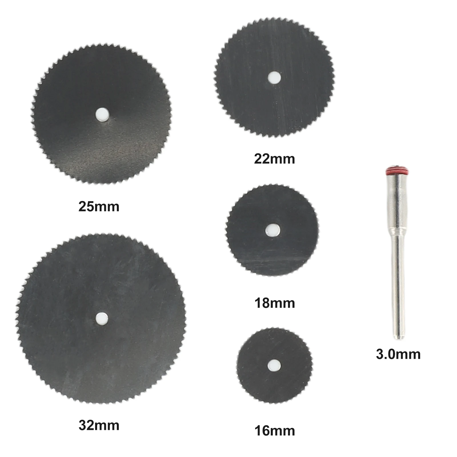 5pcs Circular Saw Blade 16/18/22/25/32mm Mini Stainless Steel Cutting Disc  Maximum RPM 20000 Processing Plastic Wood PVC Pipe