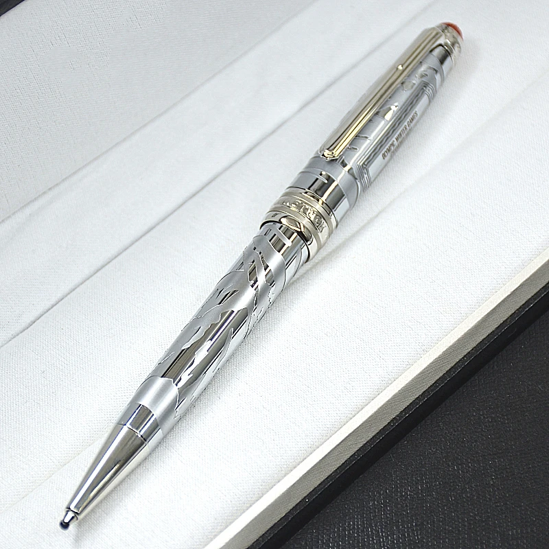 luxury Silver 163 MB ballpoint pen / Roller ball pen / Fountain pen business office stationery New Arrival ball pens Gift