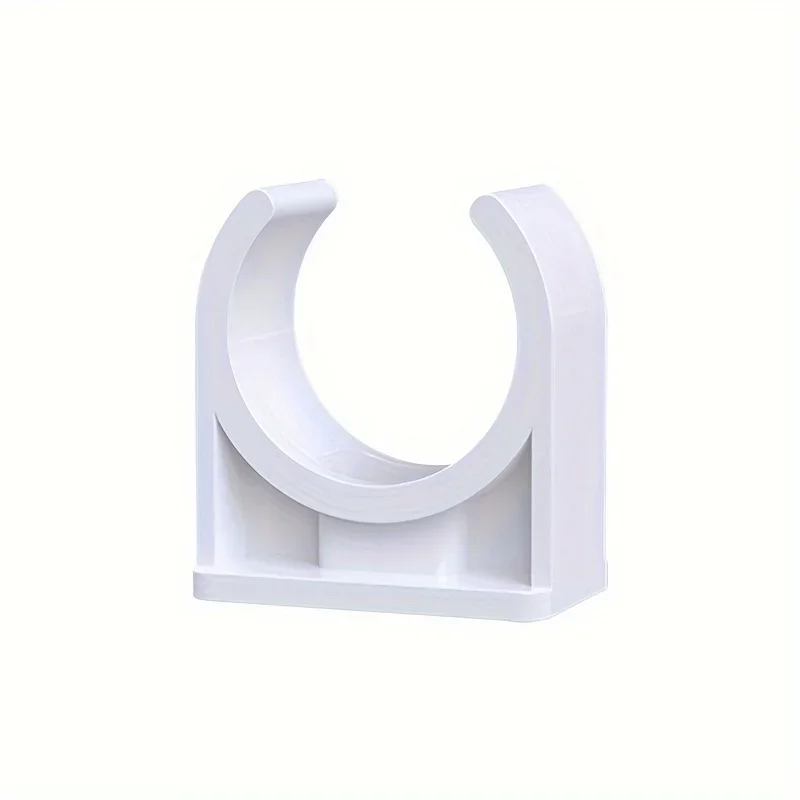 10pcs White U-shaped Clamp for Conduit - Leak-Proof Water Pipe Securement, Hose Brackets with 20mm Inner Diameter