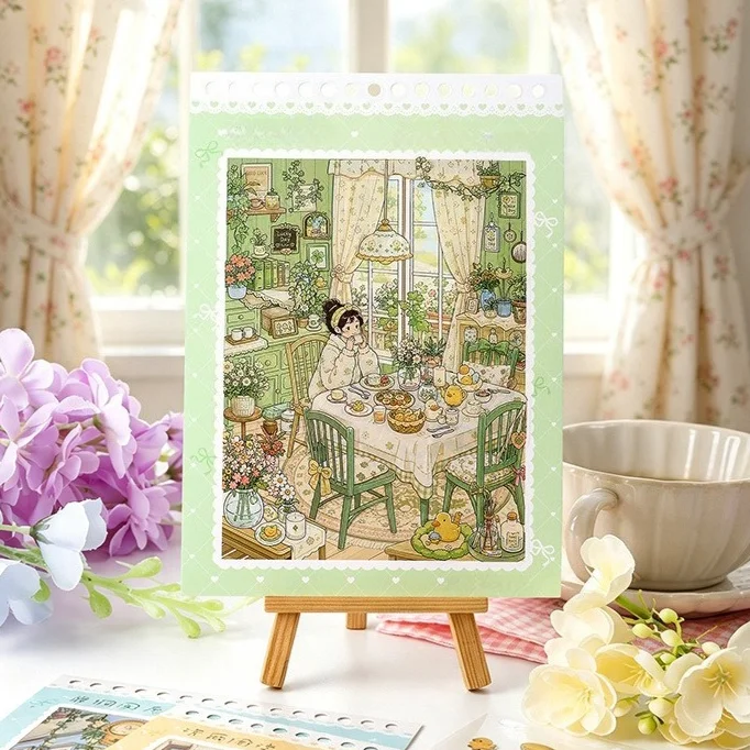 31pcs/Pack Cozy Home Series Positioning Line White Ink PET Scene Stickers Home Cottage Journal Collage Supplies Cute Stickers