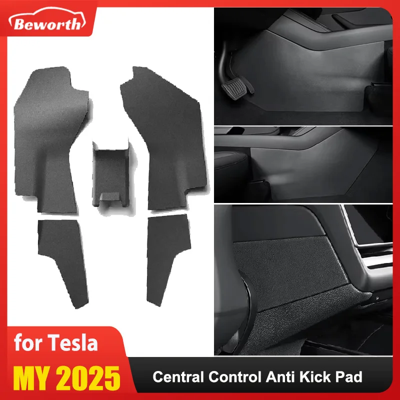

For Tesla Model Y Juniper 2025 2026 Launch Center Console Side Anti Kick Mats Full Cover Pad Rear Seat Protection Mat TPE Cover