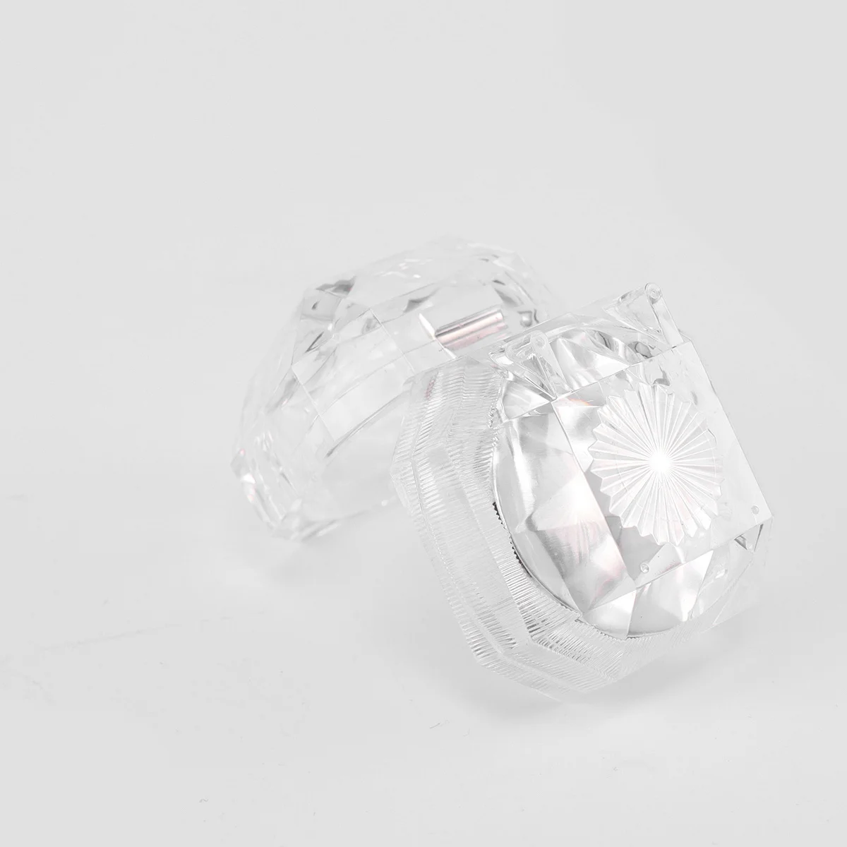 10Pcs Ring Box Transparent Jewelry Packaging Case Compact Organizer for Rings Earrings Display Mothers Day Valentine Gift