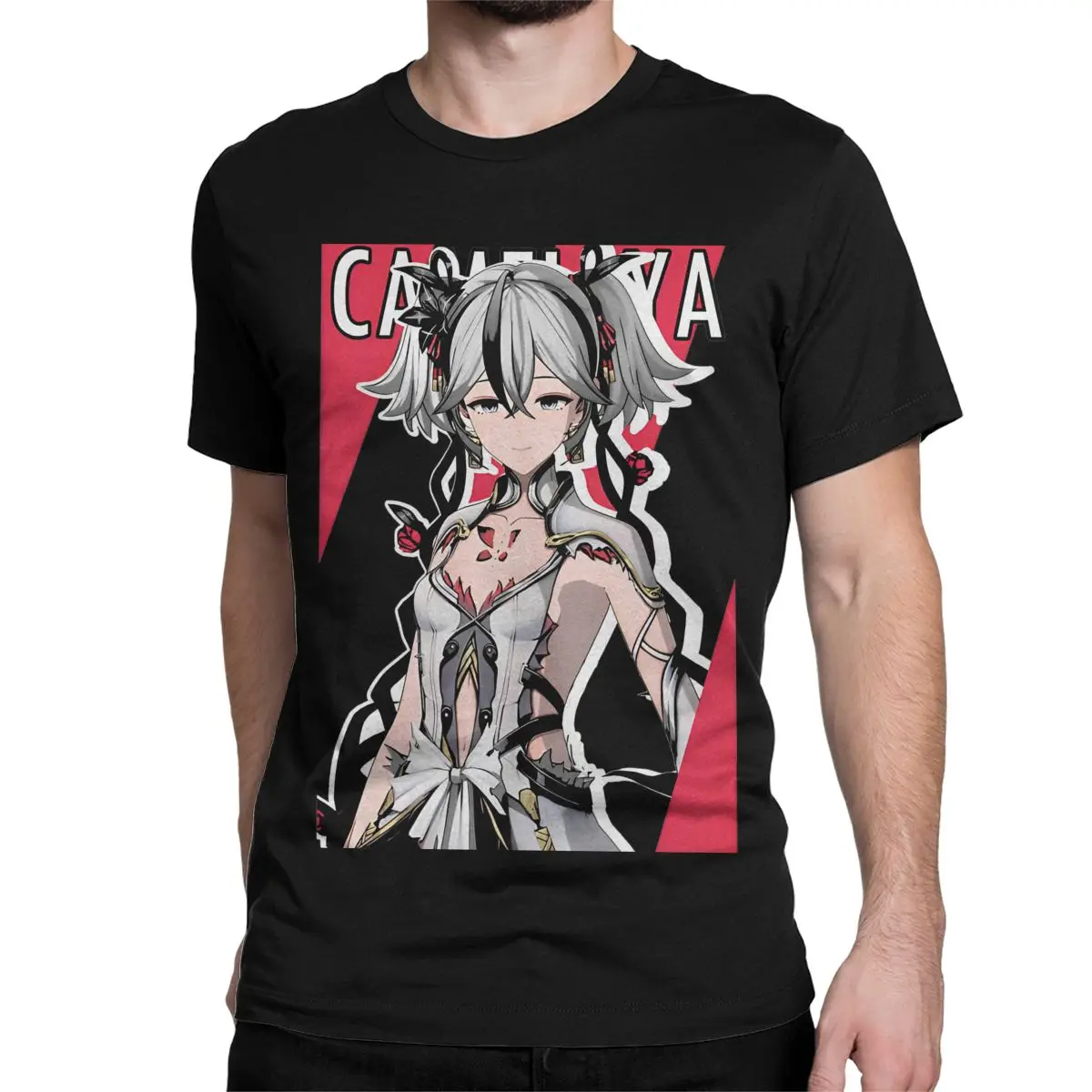 Wuthering Waves Camellya T Shirts Men Women's 100% Cotton Novelty T-Shirts O Neck Anime Game Tees Short Sleeve Clothing Original