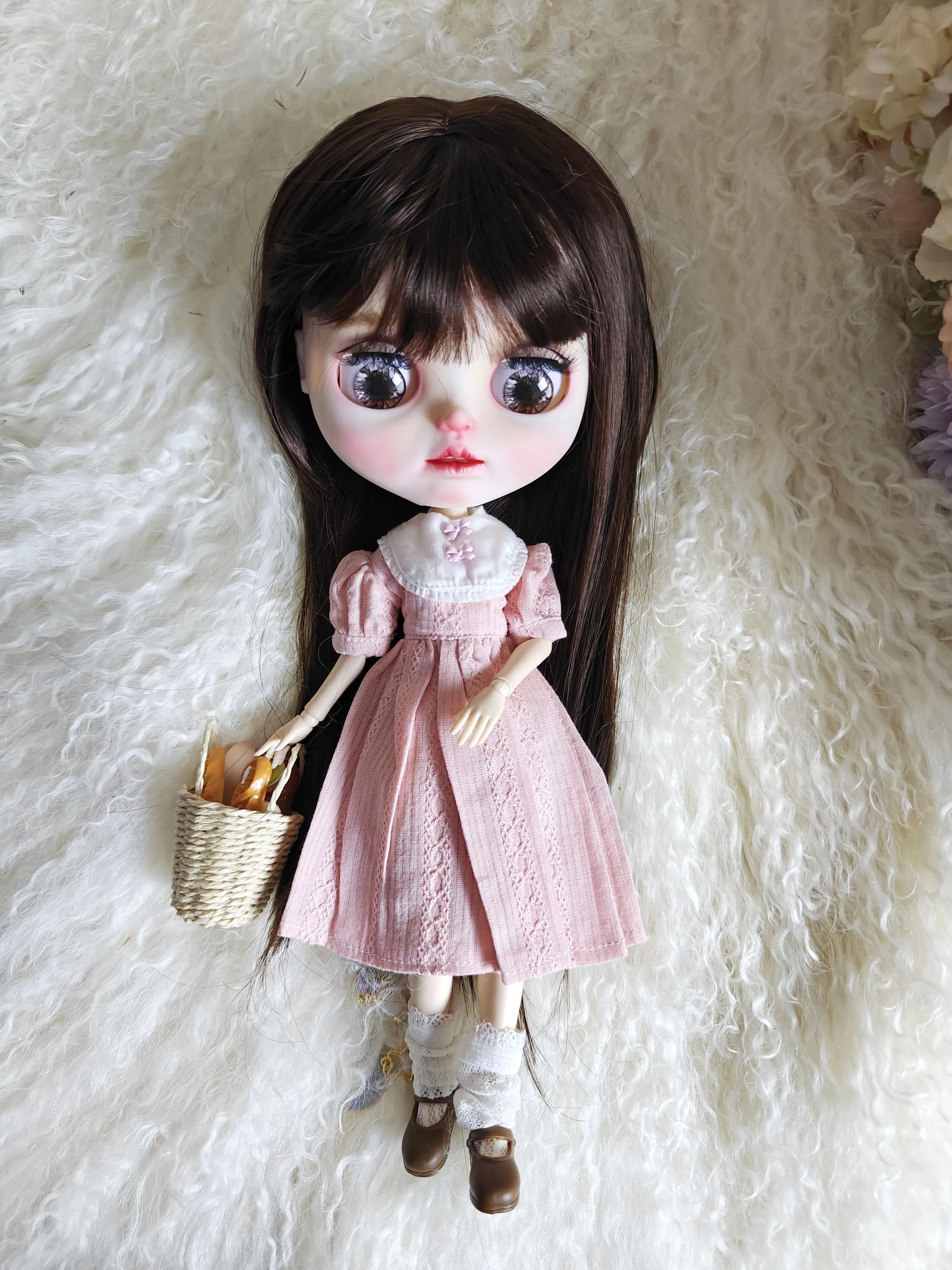 

Повседневная Одежда для куклы Blythe, комплект с розовой юбкой для кукол Ymy Licca Azones Ob24 Ob22, милые аксессуары для кукол