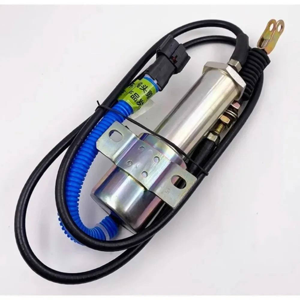 

For Hyundai R215 225-7-9 Excavator Parts Engine Flameout Solenoid Valves Controller Switches Square Plug