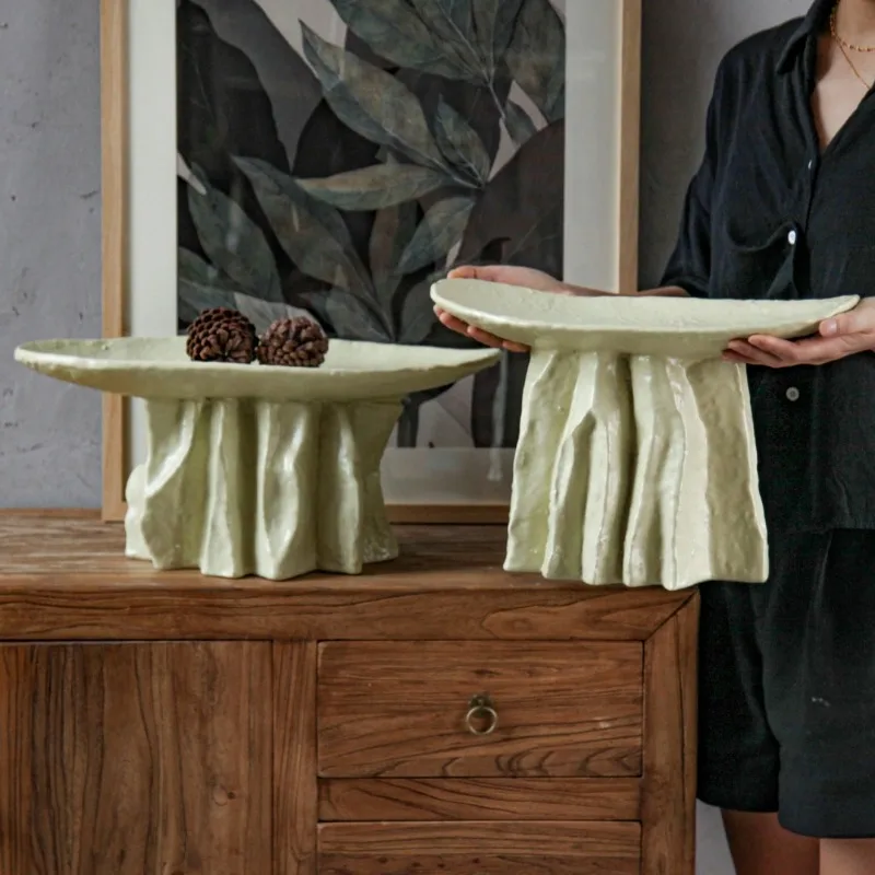 Nordic creative luxury modern abstract large aesthetic ceramic chocolate tray wedding hotel decoration