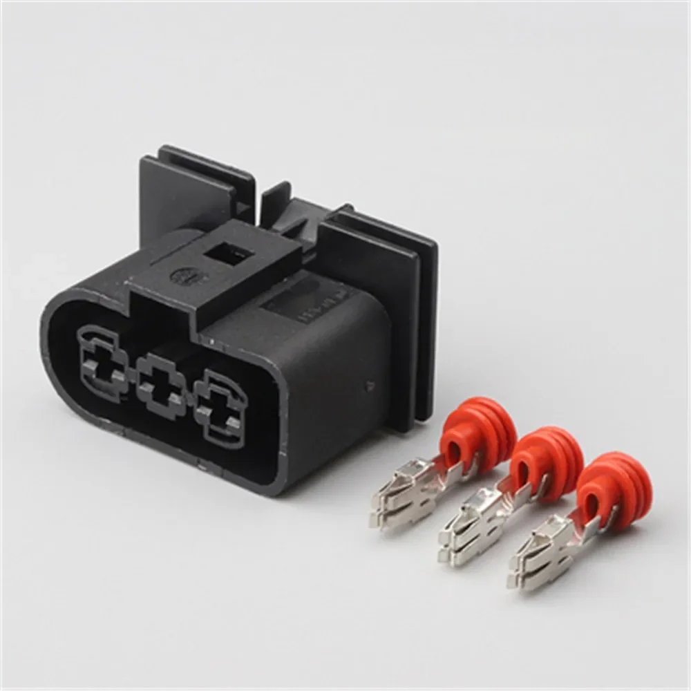 2/5/10/20/50/100sets 3pin 6.3 series Auto sensor plug wire electric harness cable connector waterproof  1J0906233