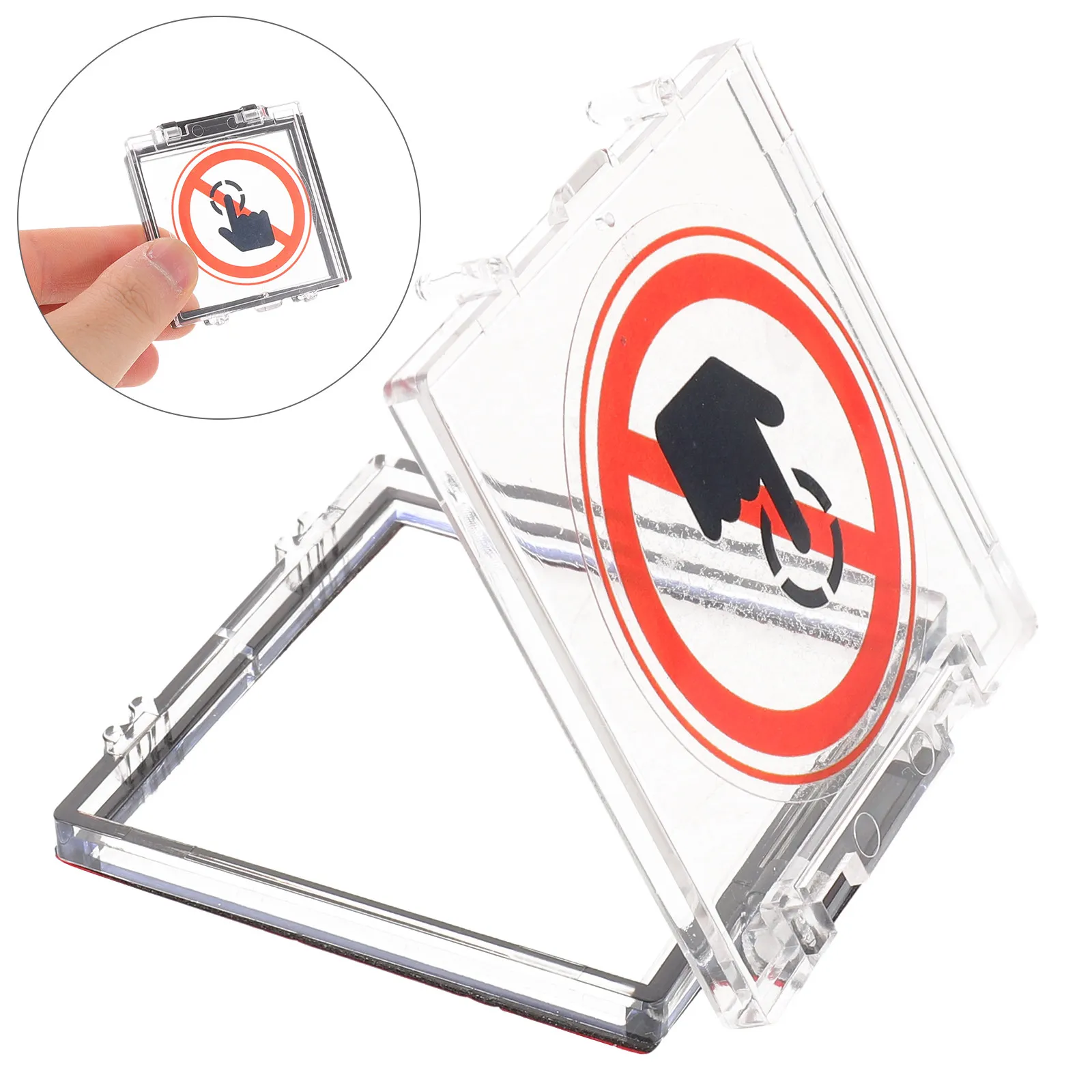 Power Button Cover No Touch Sign Waterproof Safety Switch Protector Self Adhesive 43x41mm Mounting Computer Pc Elevator Washer