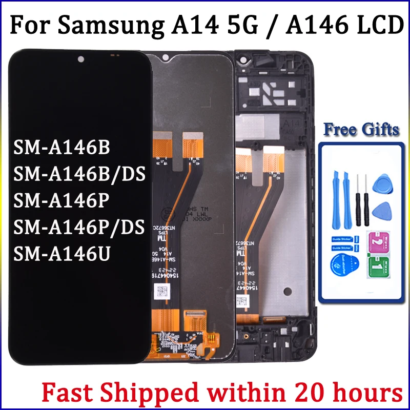 6.6\'\' For Samsung A14 5G A146 LCD Display Touch Screen Digitizer Assembly For Samsung A14 A146B SM-A146P LCD