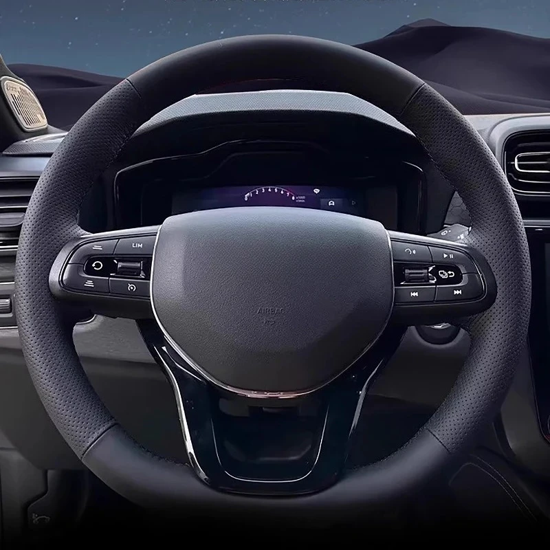 

Для Lynk & Co 03/06/08/01/900/z20/07/09 всесезонный кожаный чехол на руль сшитый вручную, аксессуары против царапин Para Auto