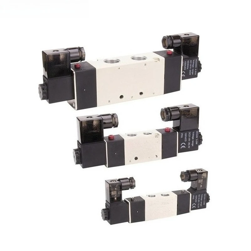 Pneumatic Solenoid Valve 4V120‑06 4V220‑08 4V320‑10 4V420‑15 DC24V AC220V 5/2 Way Air Directional Control Valve