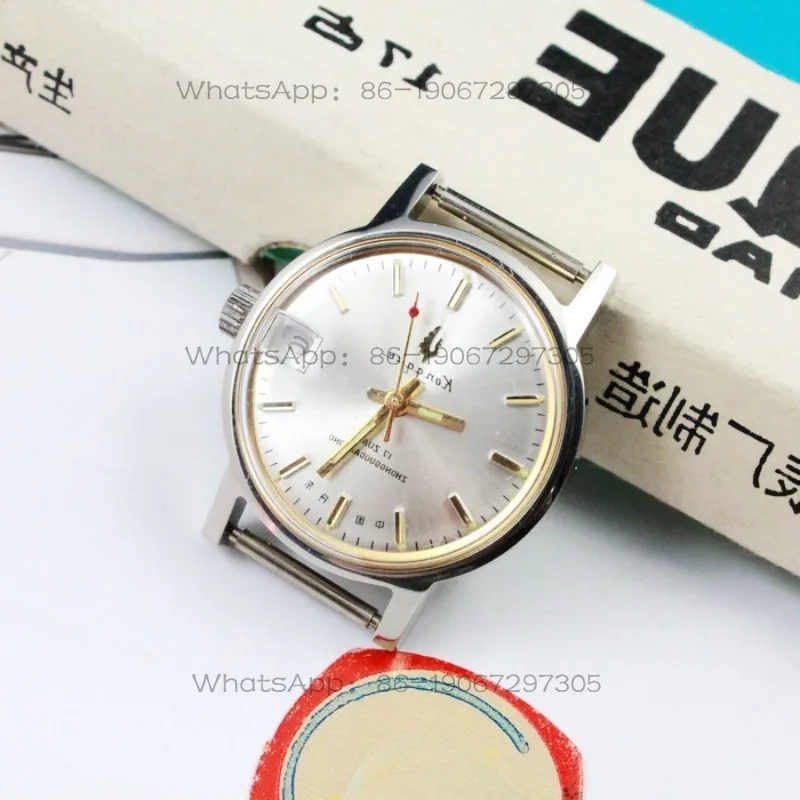 Original Stock, All-steel Shockproof, Peacock Brand Single Calendar Manual Mechanical Watch, Diameter 33mm, Free Strap.
