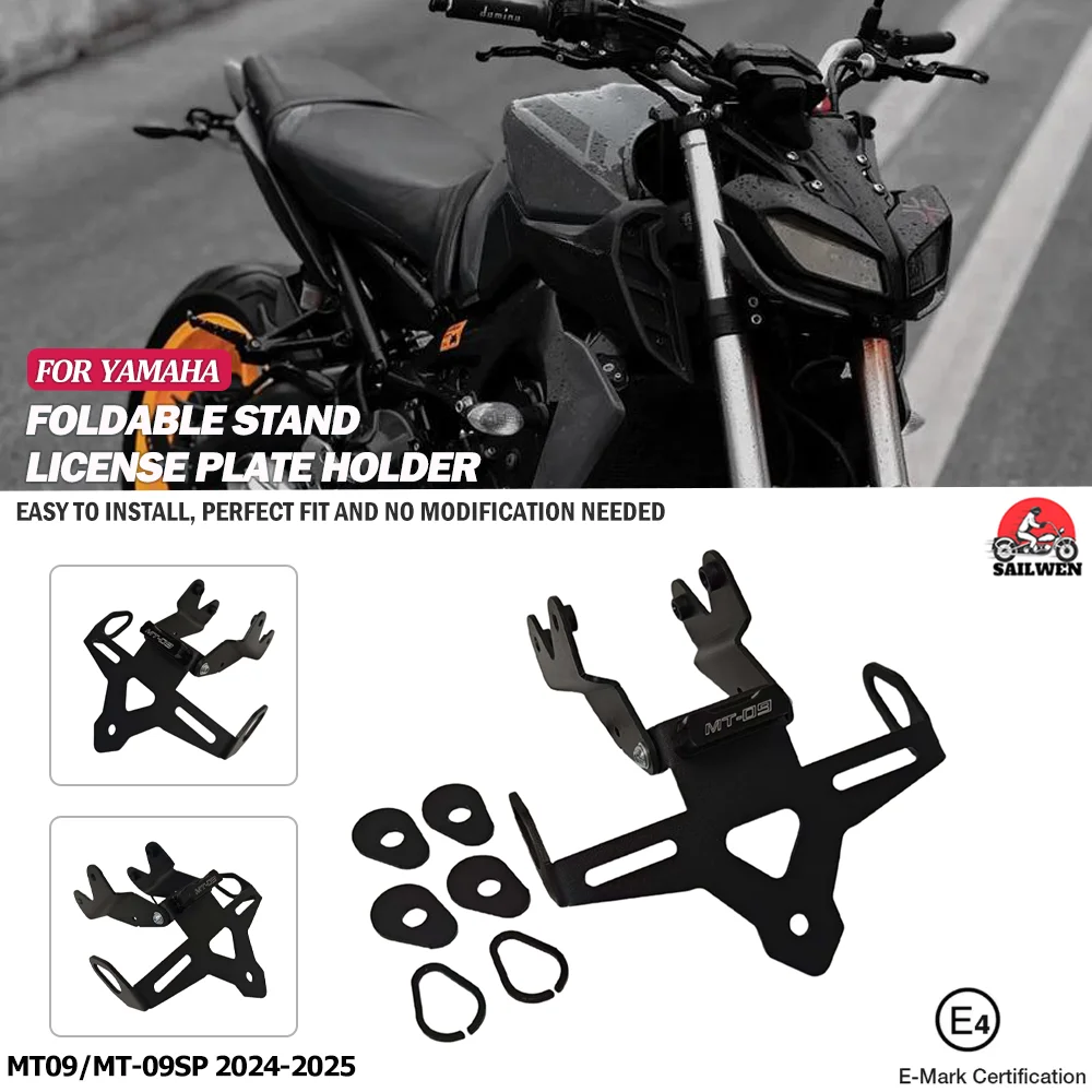 

2025 MT-09 SP New Motorcycle rear license plate bracket For Yamaha MT09 SP mt09 2024 Rear mudguard remover license plate holders