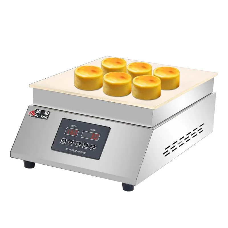 220V Electric Double Head Souffle Machine Commercial Waffle Souffle Machine Rapid Heating Souffle Cake Machine