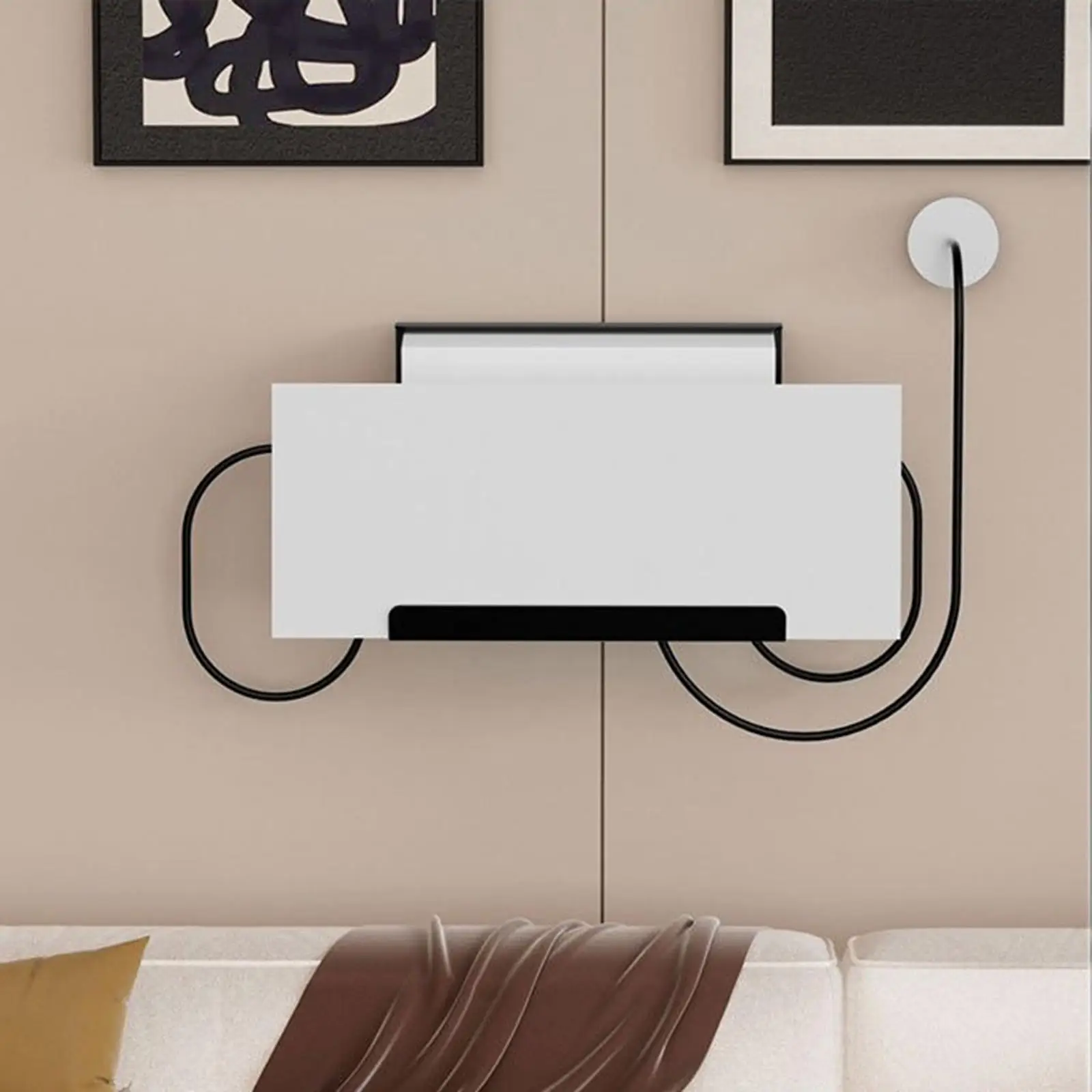 Router Wall Mount Sturdy Easy to Install Support Sturdy Space Saving Stable Metal Power Supply Mounting Bracket Wall Bracket
