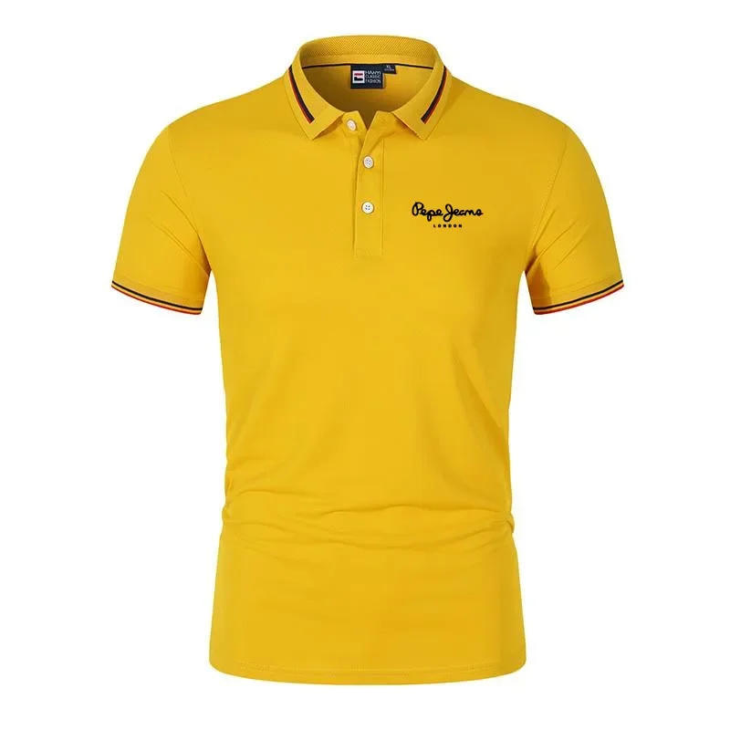 Hot Sale Men's Summer Casual Breathable Comfortable Polo Shirt Solid Color High Quality Short Sleeve T-Shirt Golf Business Tops