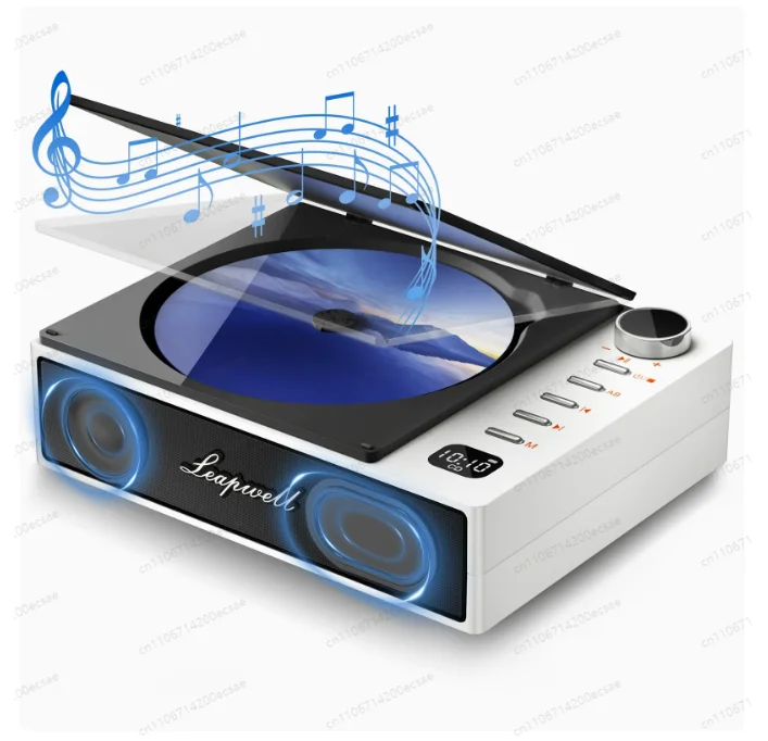 

Портативный DVD-плеер BYH-201 с беспроводным подключением, ретро-дизайн, встроенные динамики, с пультом ДУ и поддержкой наушников