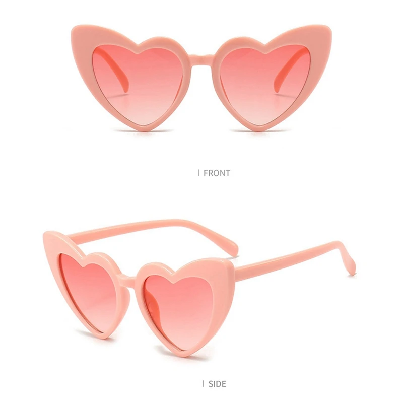 6 Heart-Shaped Sunglasses, Suitable For Beach Travel, Suitable For Weddings And Bachelor Parties,