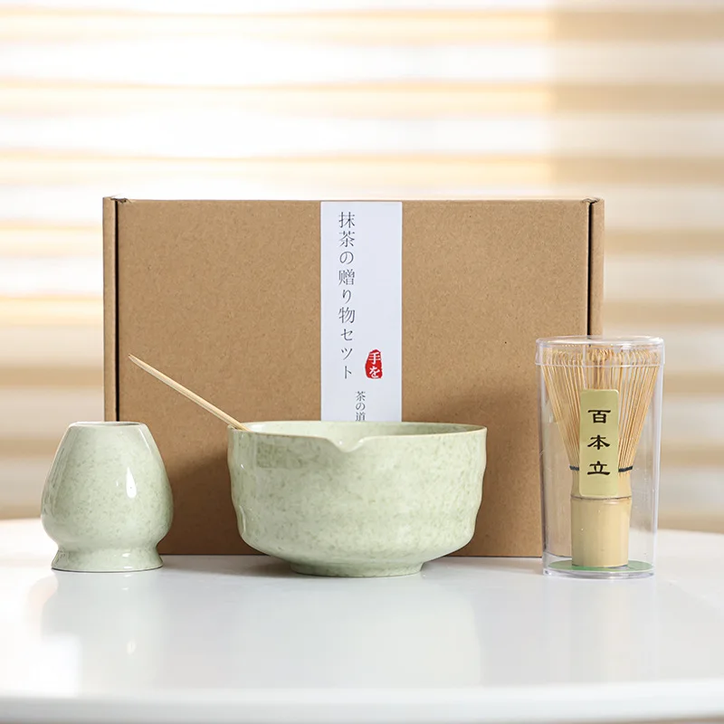 

4 Pcs Japanese Matcha Tea Set Bamboo Whisk Teaspoon Tea Sets Indoor Beverage Shop Tea-making Tools Tea Ceremony Accessories