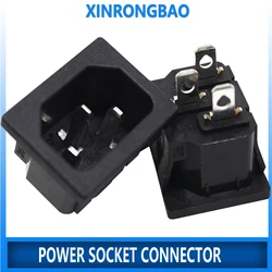 AC power socket C14 Inlet Power Socket Connector Plug Industrial socket Plug IEC320 C14 3Pin UL/CQC/KC/VDE certification AC 15A