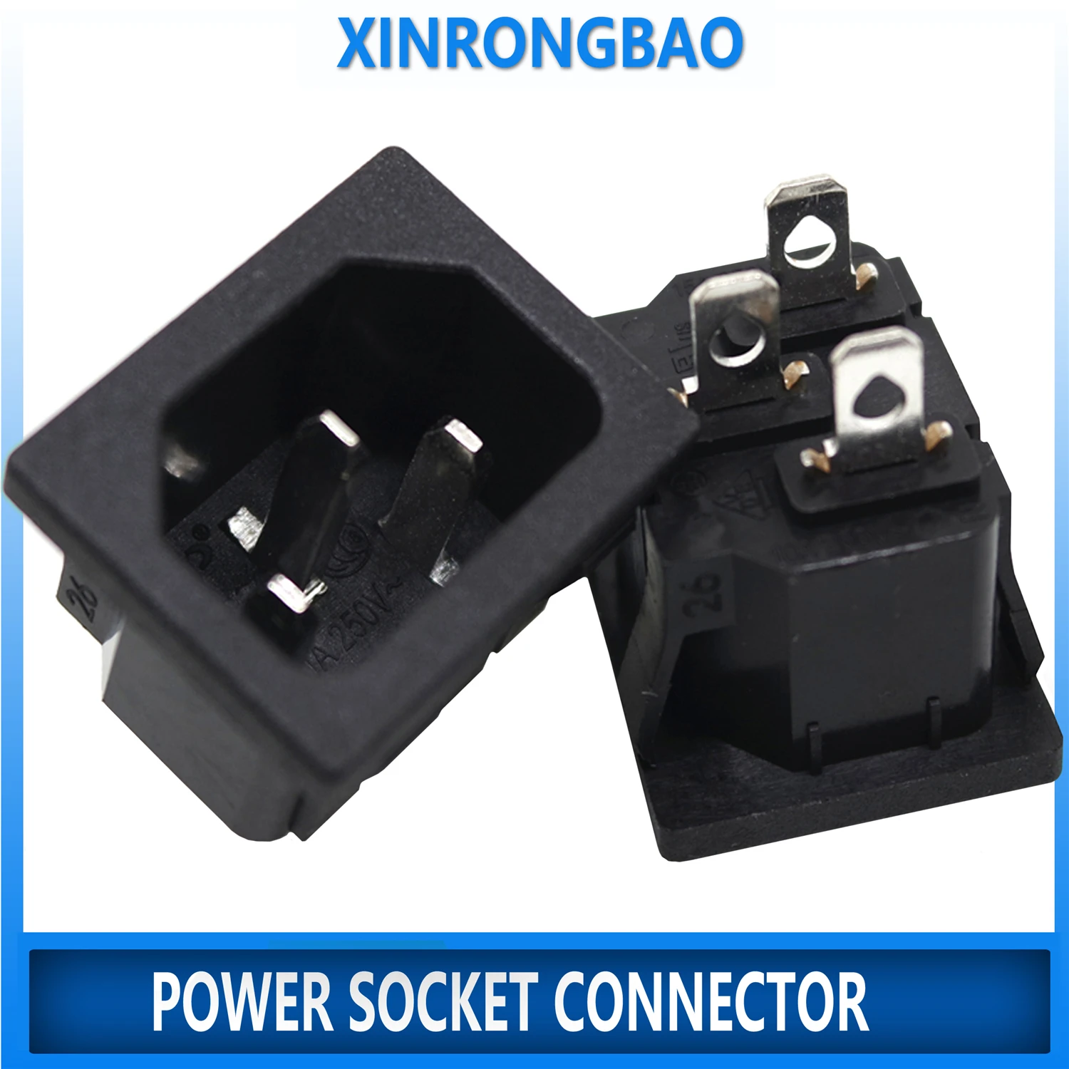AC power socket C14 Inlet Power Socket Connector Plug Industrial socket Plug IEC320 C14 3Pin UL/CQC/KC/VDE certification AC 15A