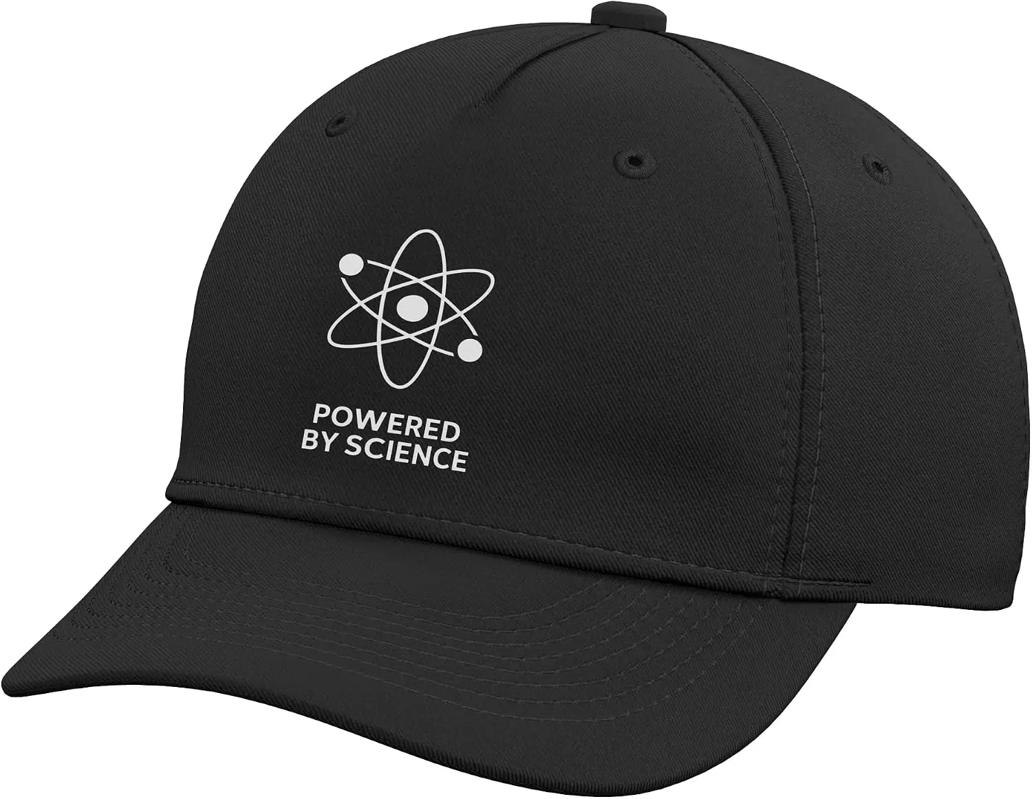 Powered By Science Nerd Atom Scientific Mindset Chemistry Adjustable Baseball Hat Cotton Casual Outdoor Sun Hat Gift