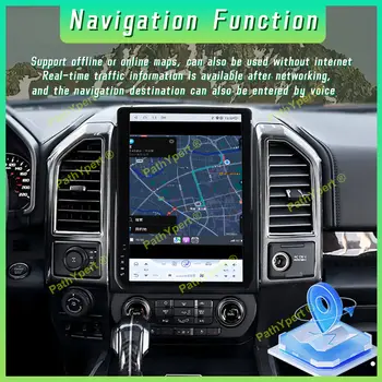 14.5吋安卓15系統,8GB+256GB存儲,適用於2015-2022款福特F150,特斯拉螢幕車載智慧系統,2DIN多媒體主機,支援GPS導航、WiFi和CarPlay。 6 最佳銷售 福特F150螢幕 - №3