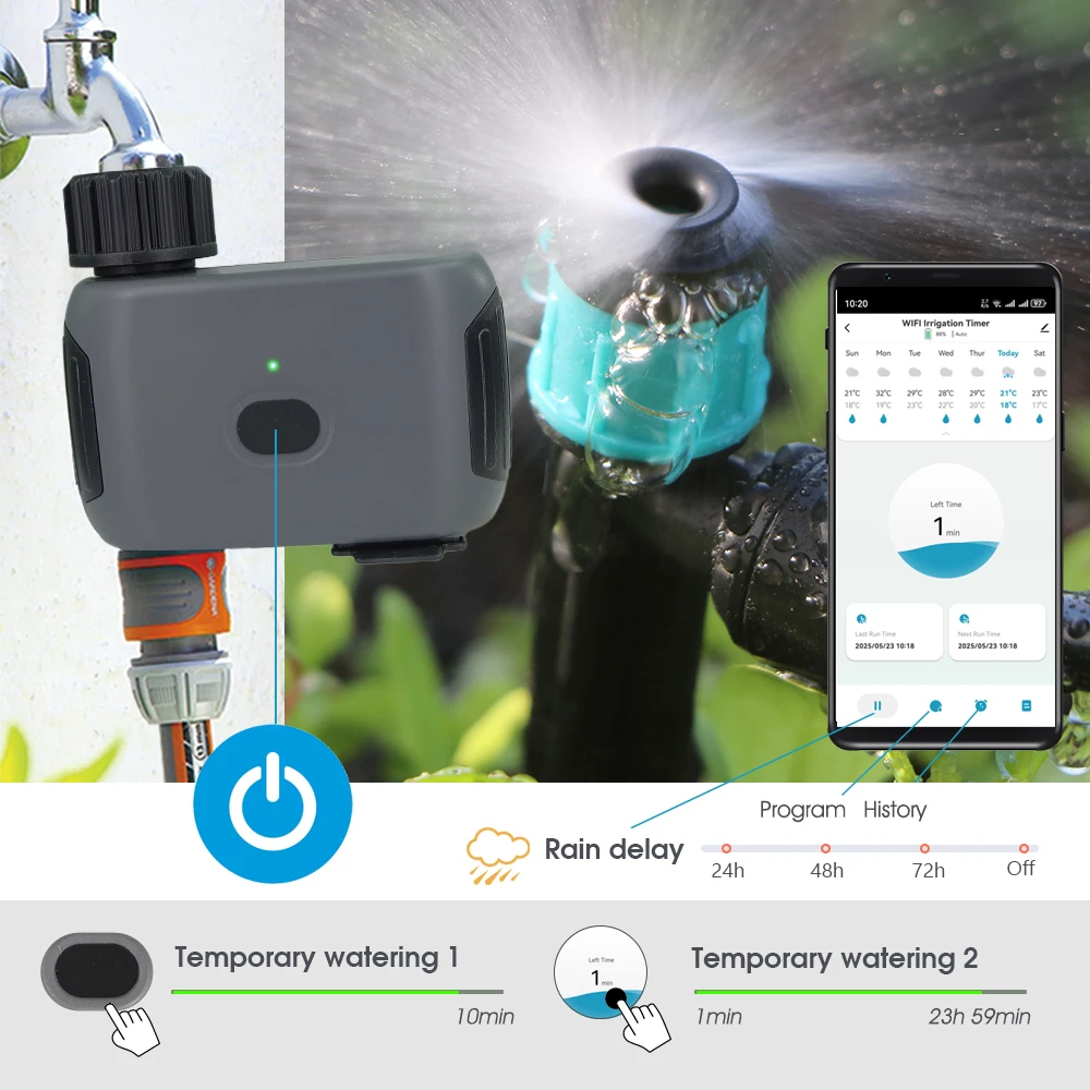 Tuya Wifi Timer Spray Automatic Watering System Garden 3/8