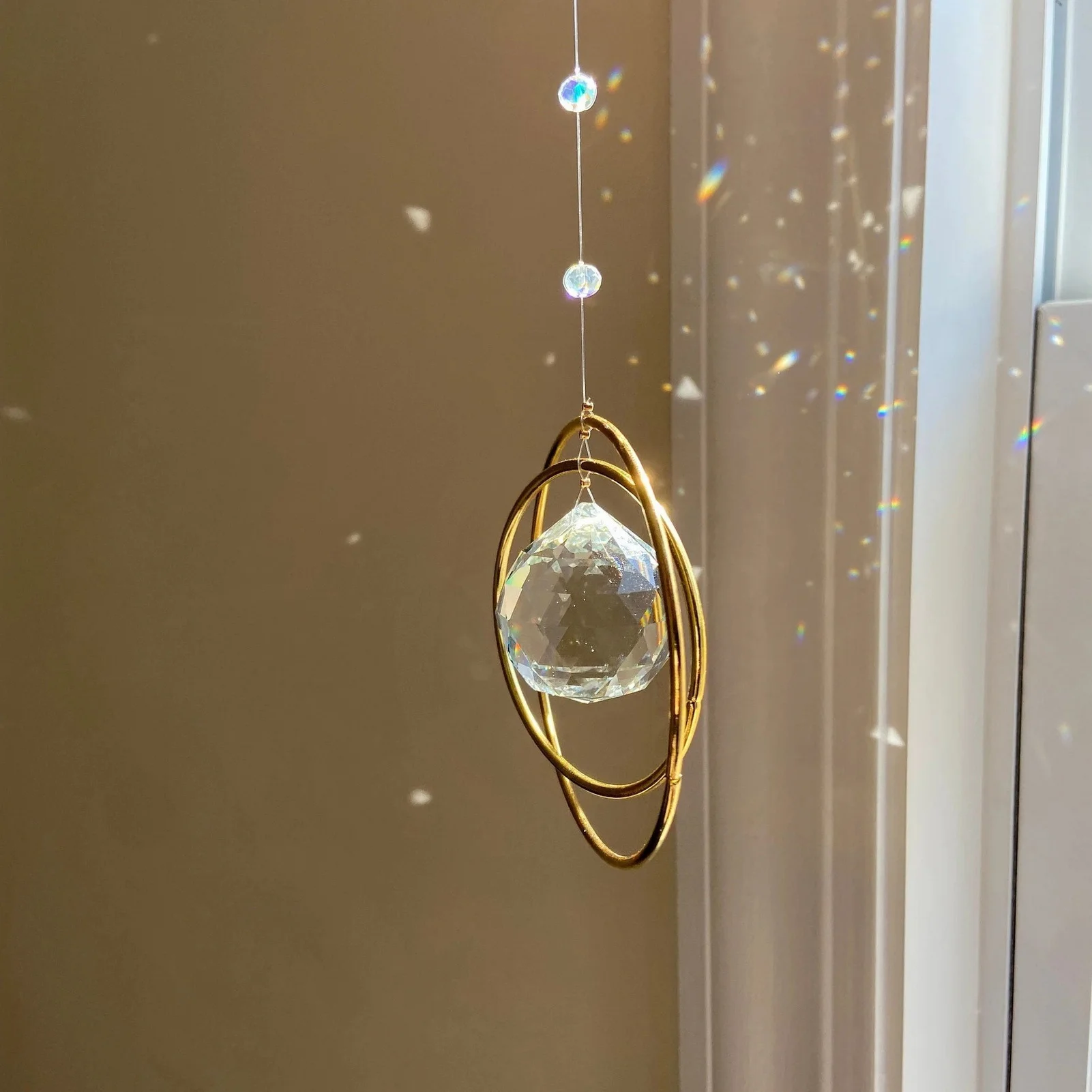 Nordic Style Crystal Sun Catcher Hand-made Art Decoration for Indoor Garden Home Decor