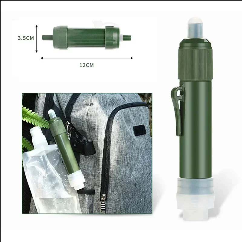 Westtune Outdoor Mini Camping Purification Water Filter Straw TUP ถุงน้ําคาร์บอนไฟเบอร์สําหรับการอยู่รอดหรืออุปกรณ์ฉุกเฉิน