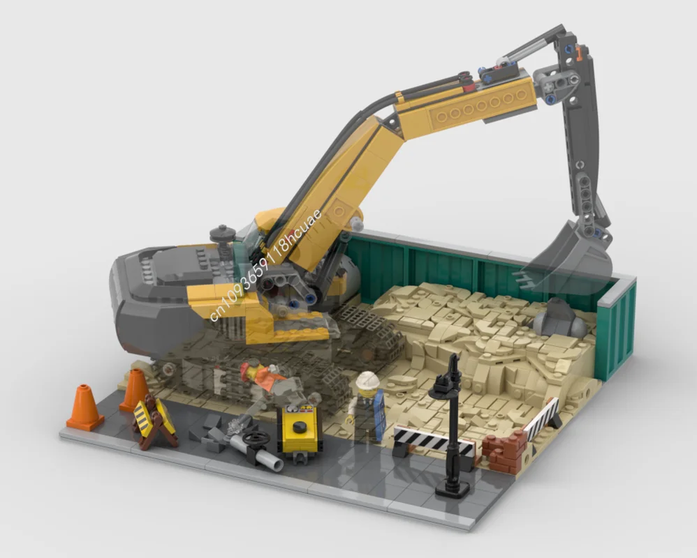 

635 шт. городской модульный дисплей для области строительства для 60420 сборка (без экскаватора) кирпичи игрушки Рождественский подарок для детей