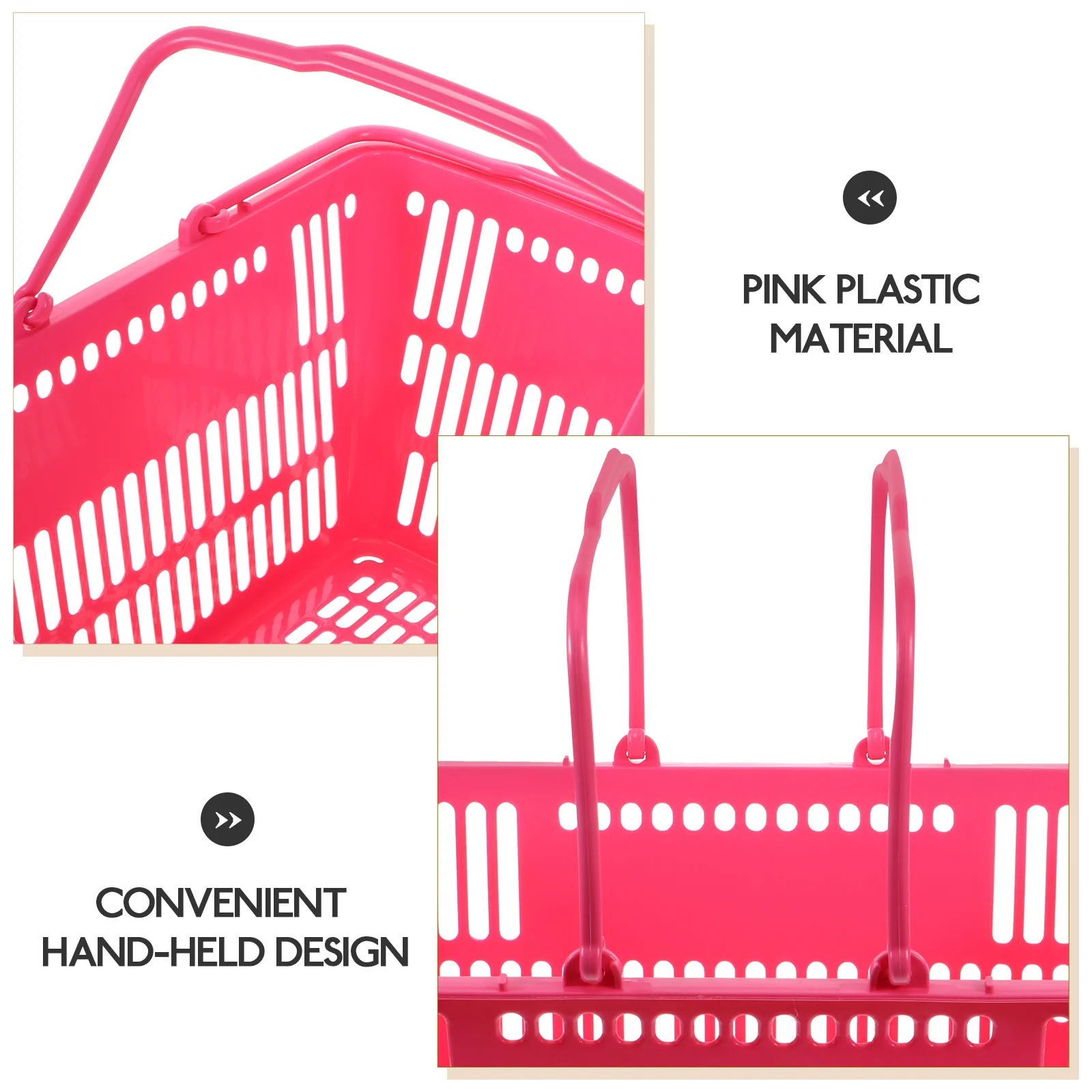 

Thickened Desktop Storage Organizer Portable Shopping Basket For Home Supermarket Plastic Basket With Handle Small