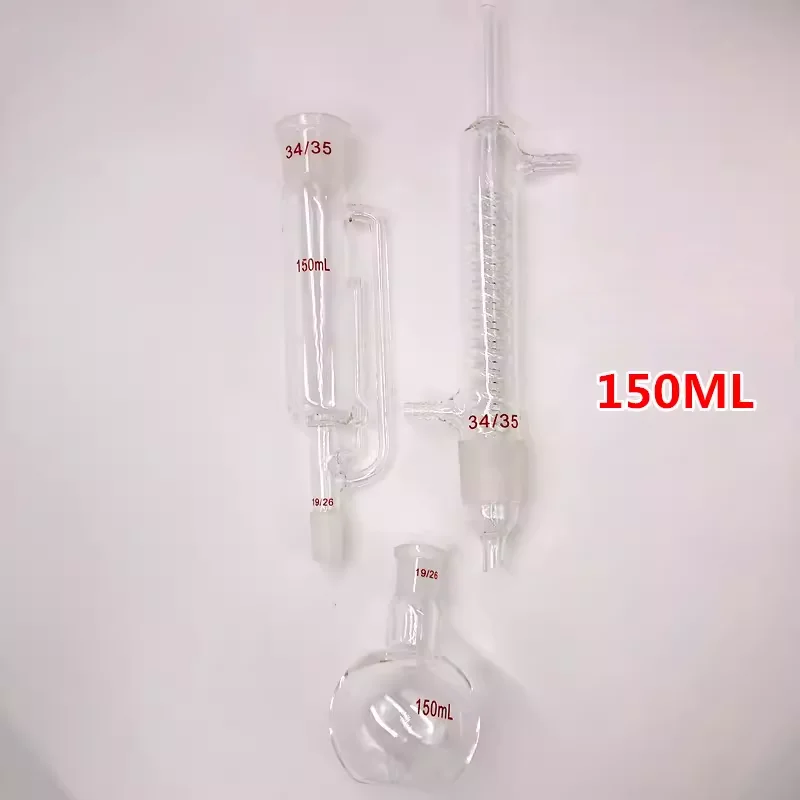 

Snake-shaped fat extractor 150ml Soxhlet extraction extractor glass fat extractor experimental extractor